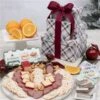 Fruit, Cheese, And Crackers Holiday Gift Tower -Cheap Gift Baskets Store Fruit Cheese and Crackers Holiday Gift Tower