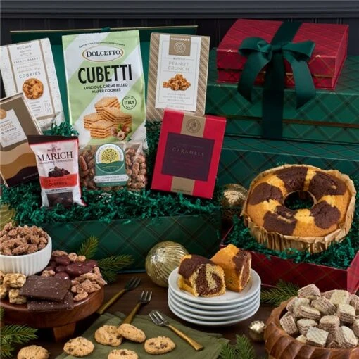 International Premium Holiday Gift Tower 6 International Premium Holiday Gift Tower -Cheap Gift Baskets Store International Premium Holiday Gift Tower